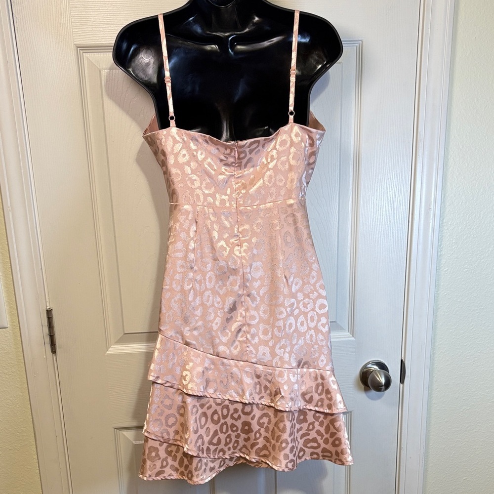 Altar’d State Pink Leopard Print Dress Size Small - Picture 2 of 11